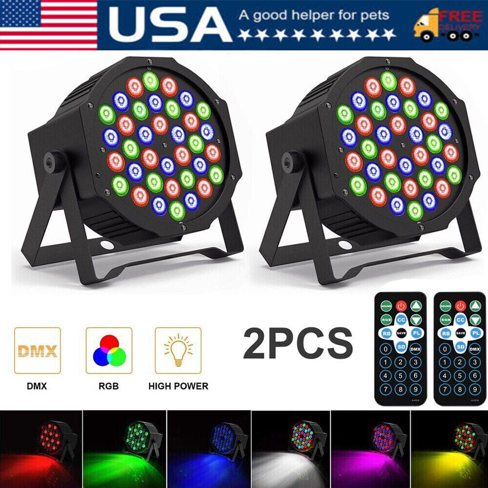 SALALIS Lumière de scène RVB 72W 36LED RGB Stage Light Party Disco Club