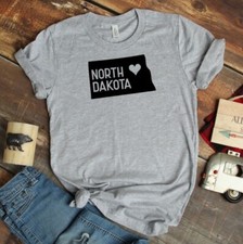 North Dakota Love T Shirt State Love Shirt State Pride Shirt Womens Mens Shirt