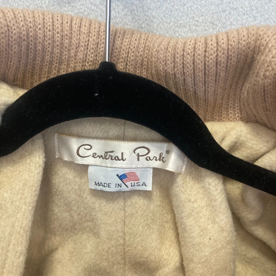 Capa de lana de gran tamaño vintage Central Park talla única Lagenlook capucha envolvente beige RARA Foto 3 de 4