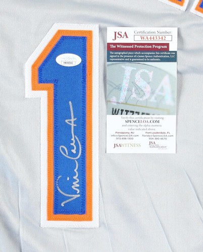 Vince Coleman Signed New York Mets Jersey (JSA COA) Rookie of the Year 1985 / CF - Picture 2 of 7
