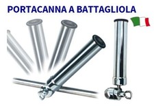 PORTACANNA A BATTAGLIOLA IN OTTONE CROMATO CON MORSETTO REGISTRABILE BARCA
