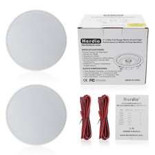 4" Ceiling Speakers 160W 2 Pack Flush Mount Indoor Home Background Audio System
