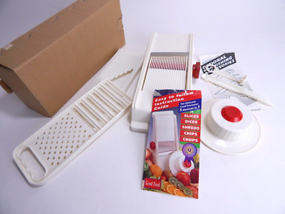 Vntg Super Slicer Dices Shreds Chips & Chops Food Process Missing Orange Squeeze