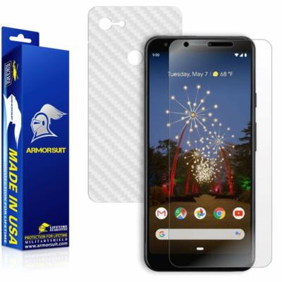 ArmorSuit MilitaryShield Google Pixel 3a Screen Protector + White Carbon Fiber