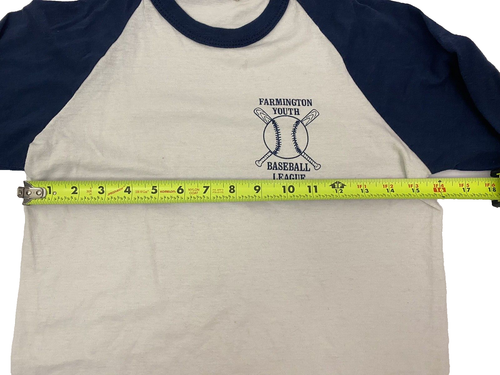 Farmington CT Youth Baseball League 1980s Vintage Youth Baseball League Jersey - Picture 4 of 8