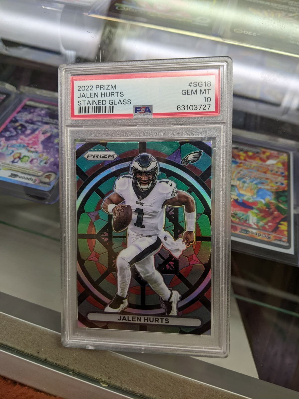 2022 Panini Prizm - Stained Glass Jalen Hurts #SG-18 PSA 10