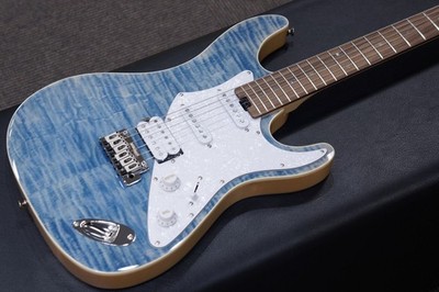 Aria pro ii 714-Ae200 Lrbl Lorelei Blue  Stratotype SSH Electric Guitar