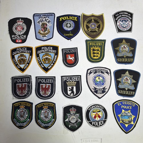 20🌟COLLECTIBLE POLICE SHERIFF EMBROIDERED PATCHES