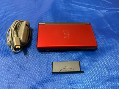 Nintendo DS Lite Crimson Handheld System - Red/Black tested and working