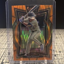 2025 Panini Select Baseball Concourse Orange Flash Prizm - #69 Drew Burress (RC)