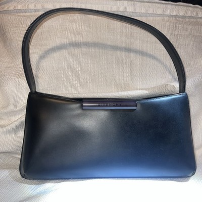 GIVENCHY handbag leather Black Used