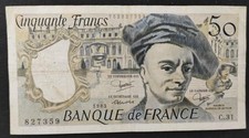 France 50 Francs Banknote Quentin de la Tour 1983 C.31 Ref: F.67/09