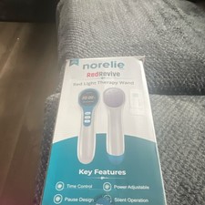norelie RedRevive Red Light Therapy Wand Pain Relief White Blue Time Control