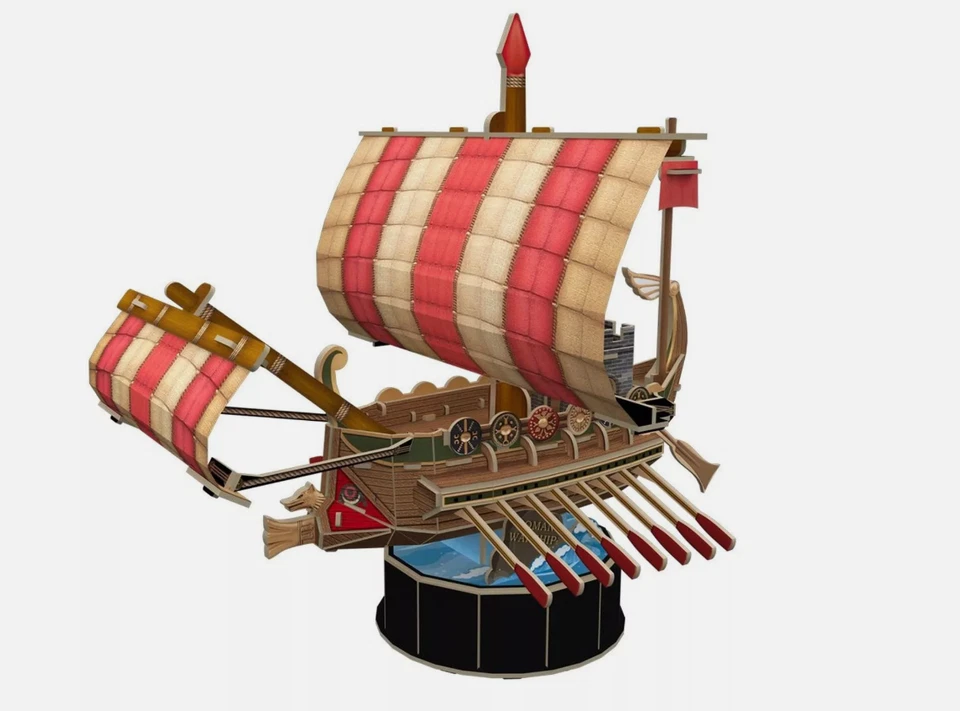 Toy Jigsaws 3D Puzzle Cubic Fun Ship Roman Warship 50-49B.C. 85 Pieces - Image 2 of 4