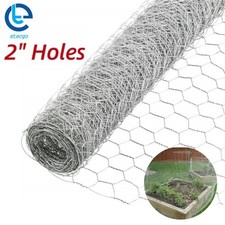 Galvanized Poultry Net - Metal Fencing / Chicken Wire 2" Holes High Quality