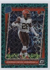 2021 Panini Donruss Optic Green Velocity Prizm Jeremiah Owusu-Koramoah #274 0jm6