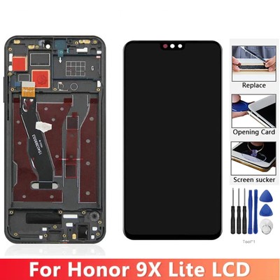 For Honor 9X Lite LCD Touch Display Digital Screen Assembly Replacement w/ Frame