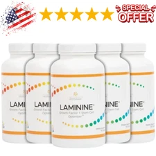 5 Authentic LifePharm Laminine – Cellular Support Supplement 120 Capsules Total
