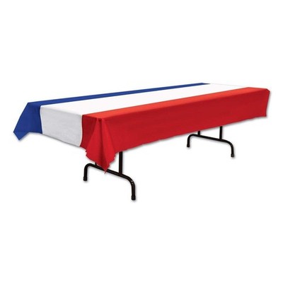 Patriotic Tablecover (red, white, blue) Party Accessory (1 count) (1/Pkg)
