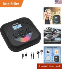 Lightweight Anti-Skip CD Player with Stereo Speakers and Dual Headphone Inputs