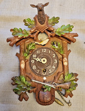 Mini Cuckoo Clock Plastic Not Working Repair Engstler Germany NO Key