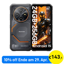 Blackview FORT 2 AI Outdoor Smartphone 24GB+256GB Android 15 Dual SIM Handy NFC