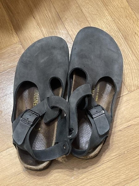 Women Birkenstock Sandals Grey Leather 38