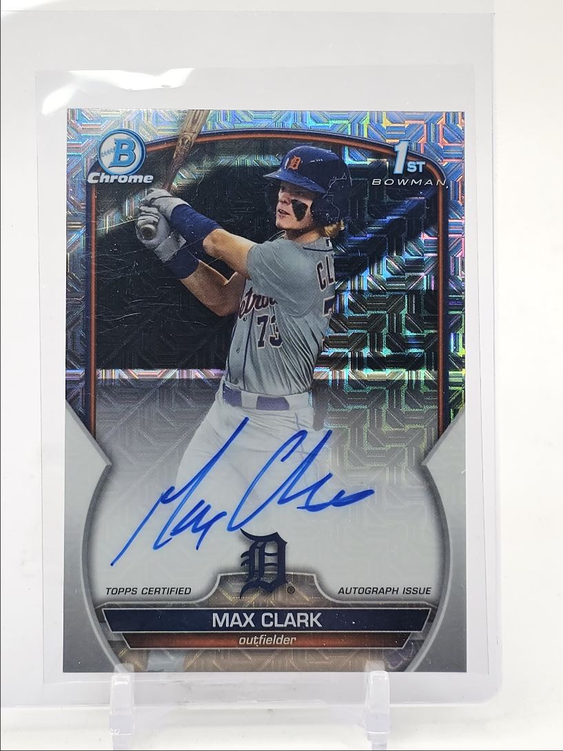 MAX CLARK 2023 BOWMAN CHROME DRAFT 1ST HTA CHOICE AUTOGRAPH AUTO /150 Q3249