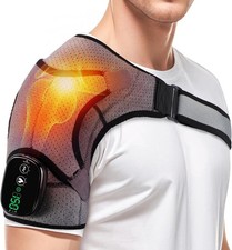 Cordless Shoulder Heating Pad w/ Massage Pain Relief Rotator Cuff
