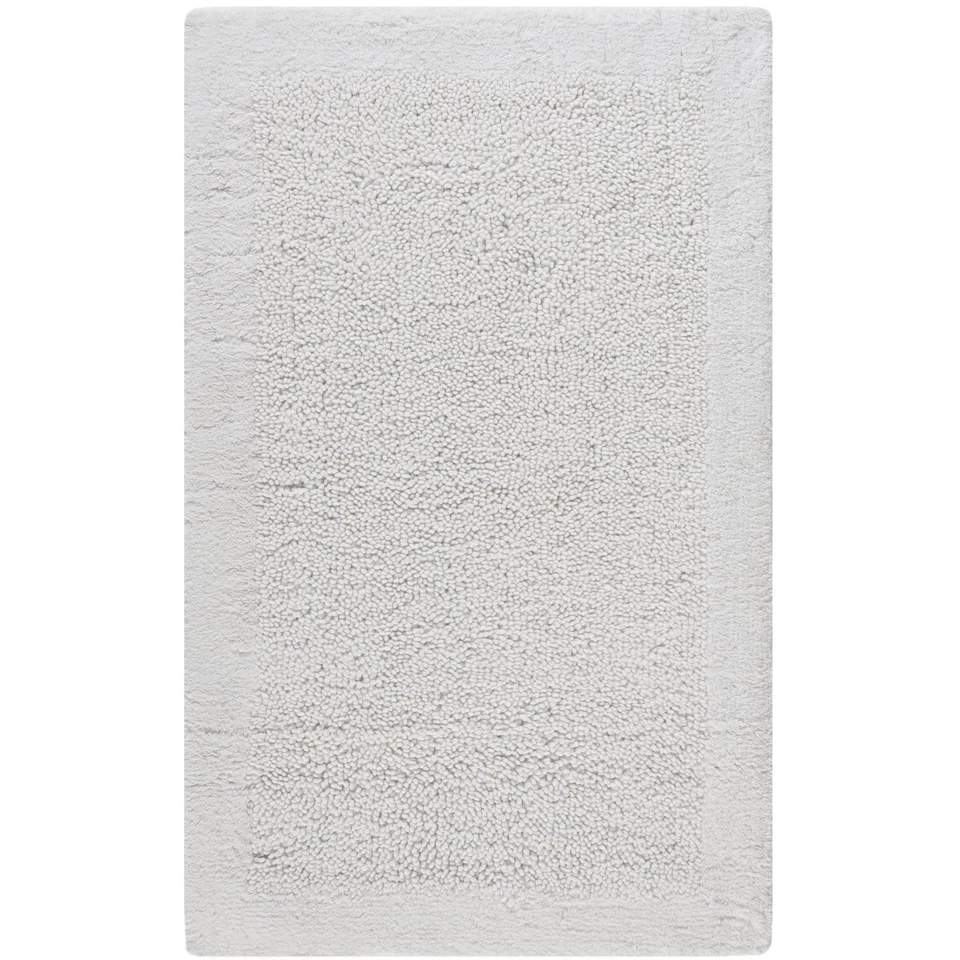Alfombra de baño de algodón blanca hecha a mano Plush Master Bath Collection PMB623W, 2 pies 3... Foto 3 de 3