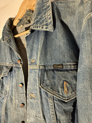 Vintage Wrangler USA Denim Trucker Jacket 70s Medium Wash