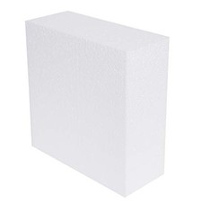 Silverlake 10x10x4 Craft Foam for Styrofoam Block Projects 10x10x4in White