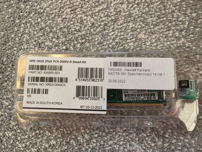 SERVER RAM MODUL 16GB DDR4 2666MHz HPE 840756-091 HMA82GR7CJR8N-VK REG ECC