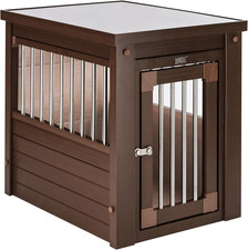 ECOFLEX Innplace Dog Crate  End Table, Indoor Furniture Style Pet Kennel for Sm