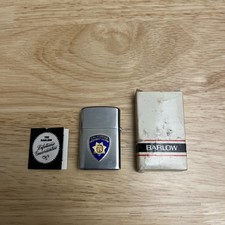 Vintage Barlow Windproof Lighter California Highway Patrol CHP Badge Japan New