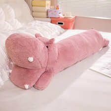 Ryttir Plush Pillow 2X-LARGE 40 in Pink Hippo Soft Stuffed Animal Hippopotamus