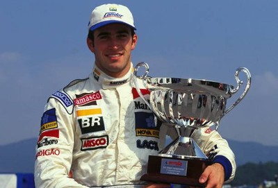 Ricardo Zonta Super Nova celebrates his race win and championship- 1997 Photo