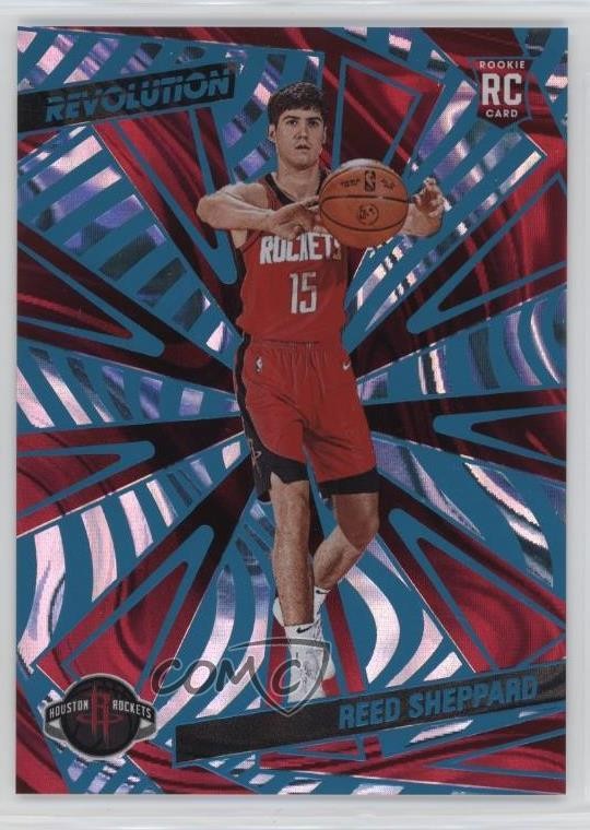 2024-25 Panini Revolution Rookies Teal Swirl /49 Reed Sheppard #145 1b3l