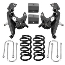5 Front 4 Rear Drop Lowering Kit W Spindles For Chevy S10 2wd 1982-04 5 Front 4 Rear Drop Lowering Kit W Spindles For Chevy S10 2wd 1982-04