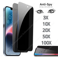 Privacy Screen Protector Tempered Glass Lot For iPhone 16 15 14 13 12 17 Pro Max