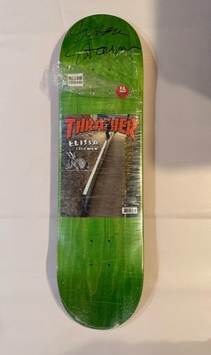 RARE SIGNED Elissa Steamer Thrasher Cover Green Goat Baker Skate Deck AUTOGRAPH