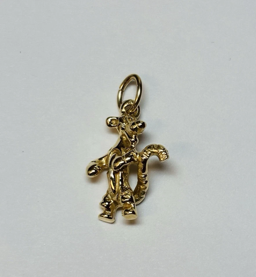Colgante Disney Oro Amarillo 14k 3D Tigger Charm Foto 2 de 4