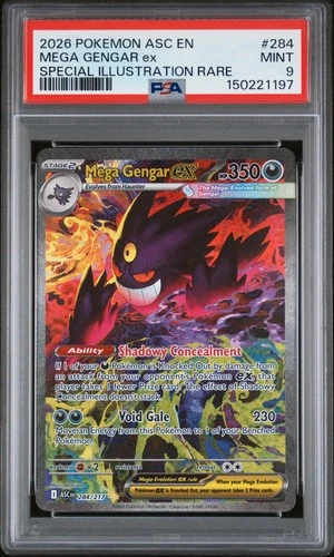 2026 POKEMON ASC EN-ASCENDED HEROES #284 MEGA GENGAR EX PSA 9