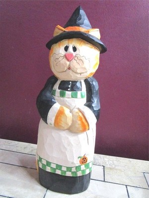 Midwest Cannon Falls Halloween Cat Witch adorable figurine 11''