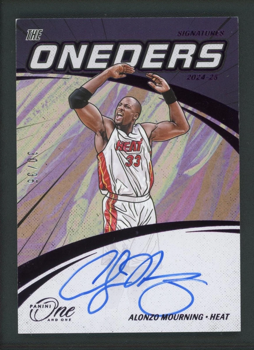 Panini Alonzo Mourning Basketball Autographed Sports Trading Cards
