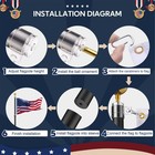 Yescom 30' Telescoping Flag Pole Kit Portable Display Sign Pole for Events Black — photo 5