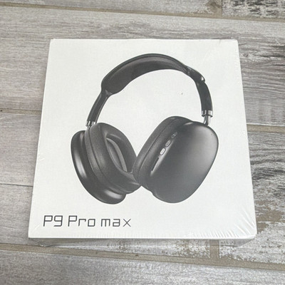 P9 Pro Max Bluetooth Wireless Over-Ear Headphones, Noise Canceling, Black
