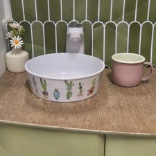 Small 21cm CAMPERVAN SINK white Bowl Surface Mount hand wash basin cactus