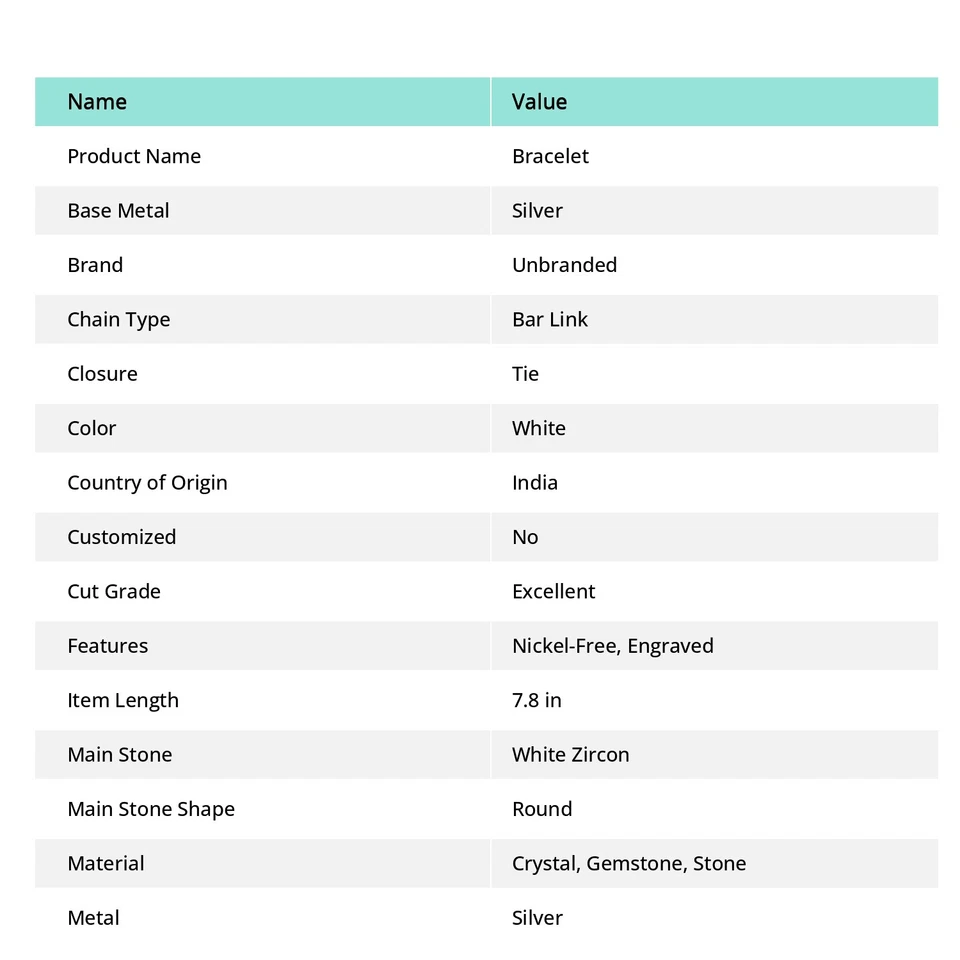 White Zircon Gemstone Ethnic Handmade 925 Sterling Gold Plated Cuff 8" q626 - Image 2 of 4