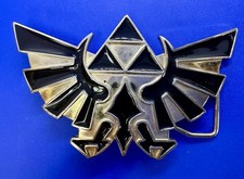 The Legend Of Zelda Black Golden Crest Triforce Nintendo Belt Buckle